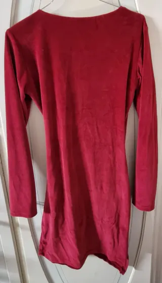 Abito in velluto bordeaux