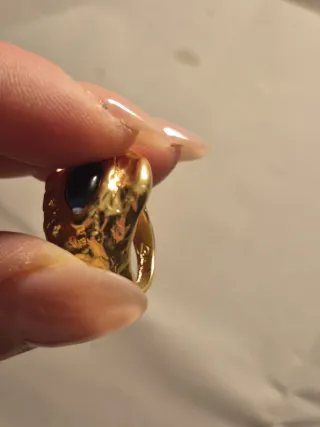 Anello oro con occhio blu