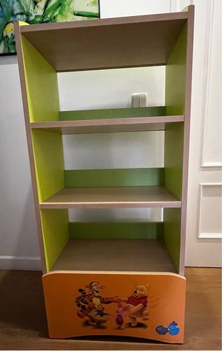 Estantería infantil 4 baldas con cajón