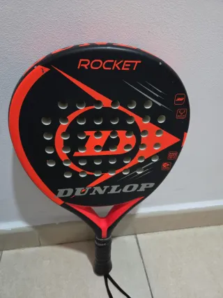 Pala Padel Dunlop Rocket Negra Roja