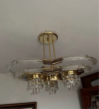 Lámpara Vintage LED Dorada y Transparente