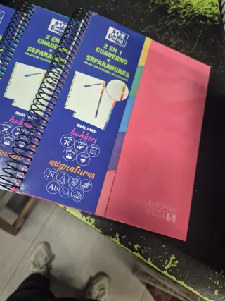 7 Cuadernos Oxford 2 en 1 con separadores A5