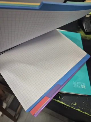 7 Cuadernos Oxford 2 en 1 con separadores A5