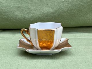 Taza Demitasse Vintage Porcelana Japonesa Oro