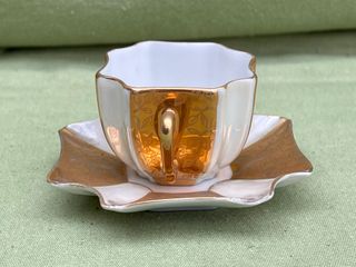 Taza Demitasse Vintage Porcelana Japonesa Oro