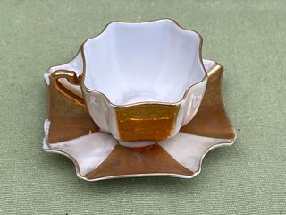 Taza Demitasse Vintage Porcelana Japonesa Oro