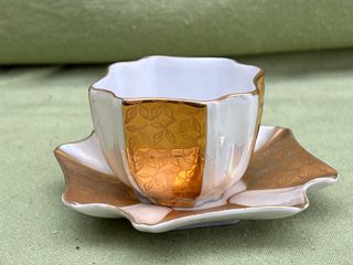 Taza Demitasse Vintage Porcelana Japonesa Oro