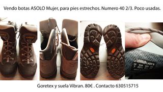 Botas Asolo Mujer Talla 40 Goretex Vibram