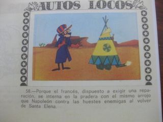 AUTOS LOCOS ALBUM DE CROMOS IMPRESOS NUEVO HANNA B