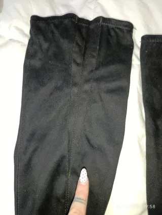 Botas altas tela mujer negras