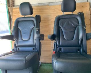 ASIENTOS CLASE V CUERO NEGRO INDIVIDUALES VITO