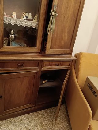 Credenza Arte Povera Legno e Vetro