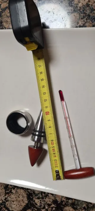 Termómetro para vino, tapón y argolla