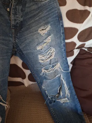 Pantalones Mango Talla 36 Rotos