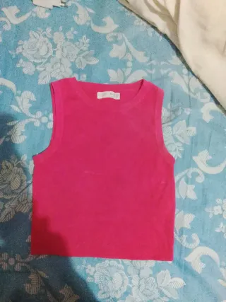 Top sin mangas rosa