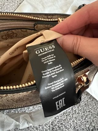 Bolso Tote Guess Beige y Marrón
