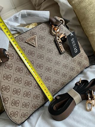 Bolso Tote Guess Beige y Marrón