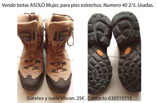 Botas Asolo Mujer Talla 40 2/3
