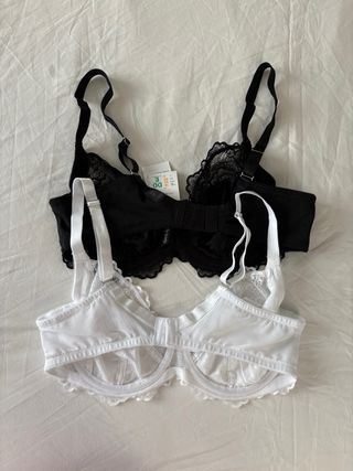 2 Sujetadores Primark 95E Negro y Blanco