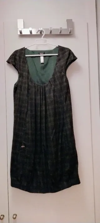 Vestido corto invierno Miss Sixty cuadros verde