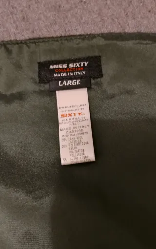 Vestido corto invierno Miss Sixty cuadros verde