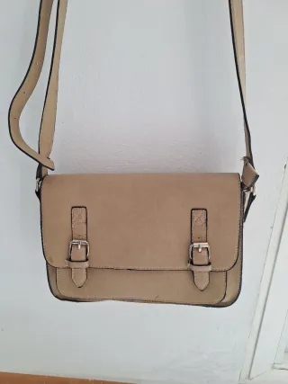 Chaleco y Bolso Beige/Marrón Talla Única