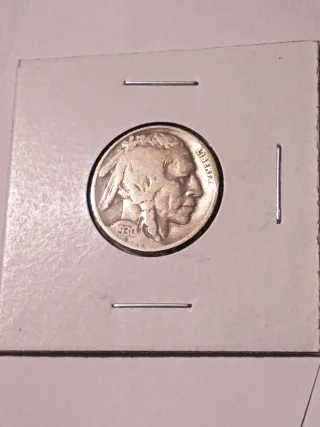 MONEDA FIVE CENTS.1930.BUFALO.