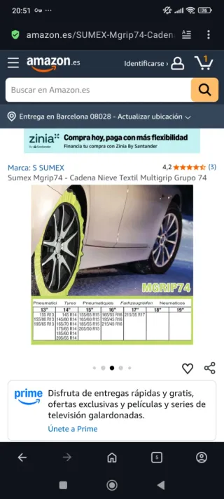 2 Fundas Textiles Cadenas Rueda Coche