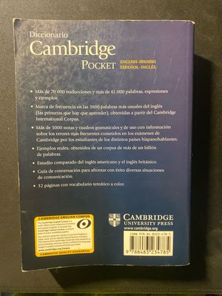 Diccionario Bilingüe Cambridge Spanish-English ...