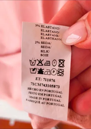 Camiseta rosa manga corta con estampado