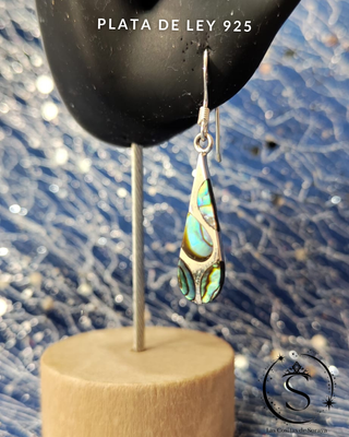Pendientes Plata de Ley 925 con Abalon