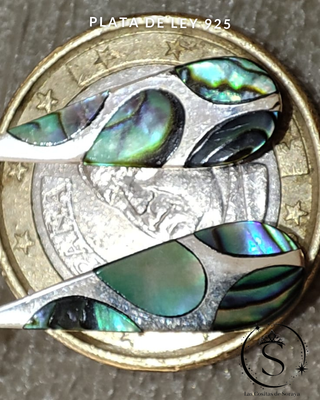Pendientes Plata de Ley 925 con Abalon