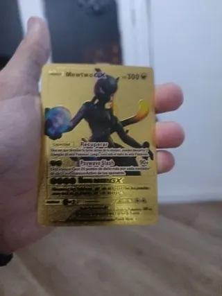 Carta Pokémon Mewtwo GX Dorada