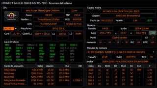 Placa Base MSI X399 Creator y 2990wx