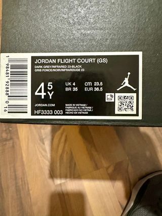 Jordan Flight Court GS Scarpe Grigio Rosso