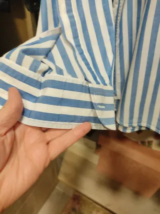 Camisa Pedro del Hierro rayas azul y blanco