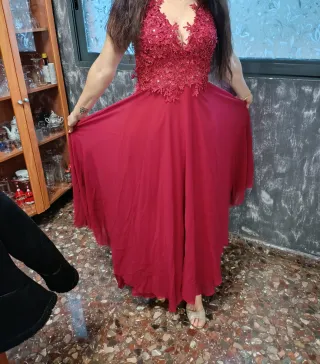 Vestido de fiesta rojo talla M