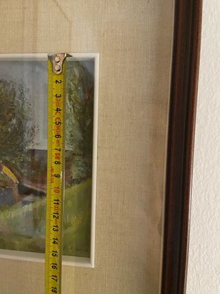 Quadro paesaggio vintage con cornice