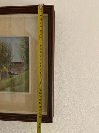 Quadro paesaggio vintage con cornice