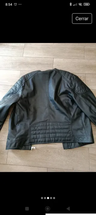 Chaqueta Motera H&M Negra Talla L