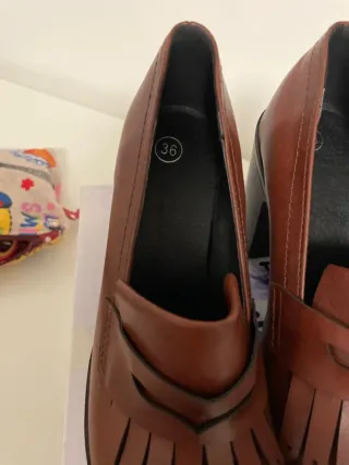 Francesine con tacco marroni