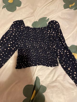 Conjunto Falda y Top azul con Estrellas blancas