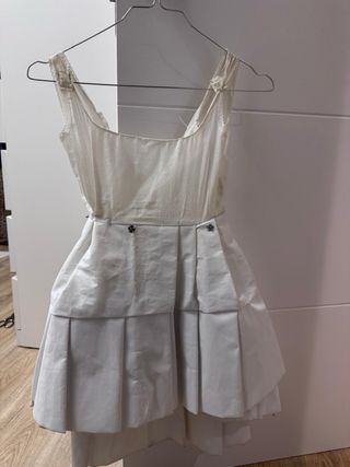 Vestido Fallera Blanco y Azul