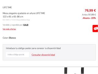 Mesa Plegable Lifetime 122x61cm