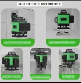 Nivel Láser 4D 16 Líneas Trípode Accesorios