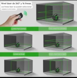 Nivel Láser 4D 16 Líneas Trípode Accesorios