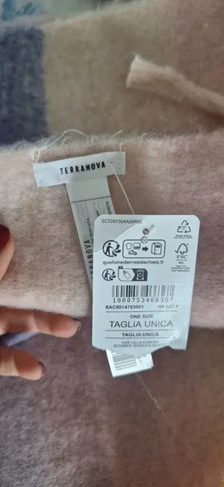 Sciarpa Terranova rosa e viola