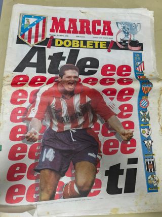 Periódico MARCA Doblete Atlético 1996