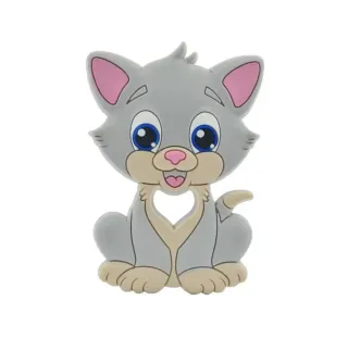 Mordedores de silicona temática felina