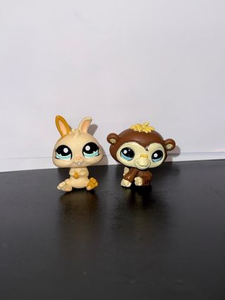 Figuras Littlest Pet Shop Conejo y Mono